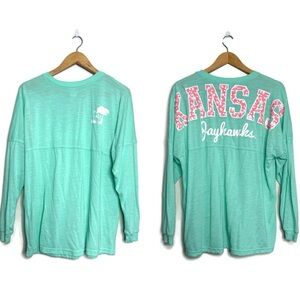 Kansas University Jayhawks Spirit Jersey Long Sleeve Shirt Women’s Size Small